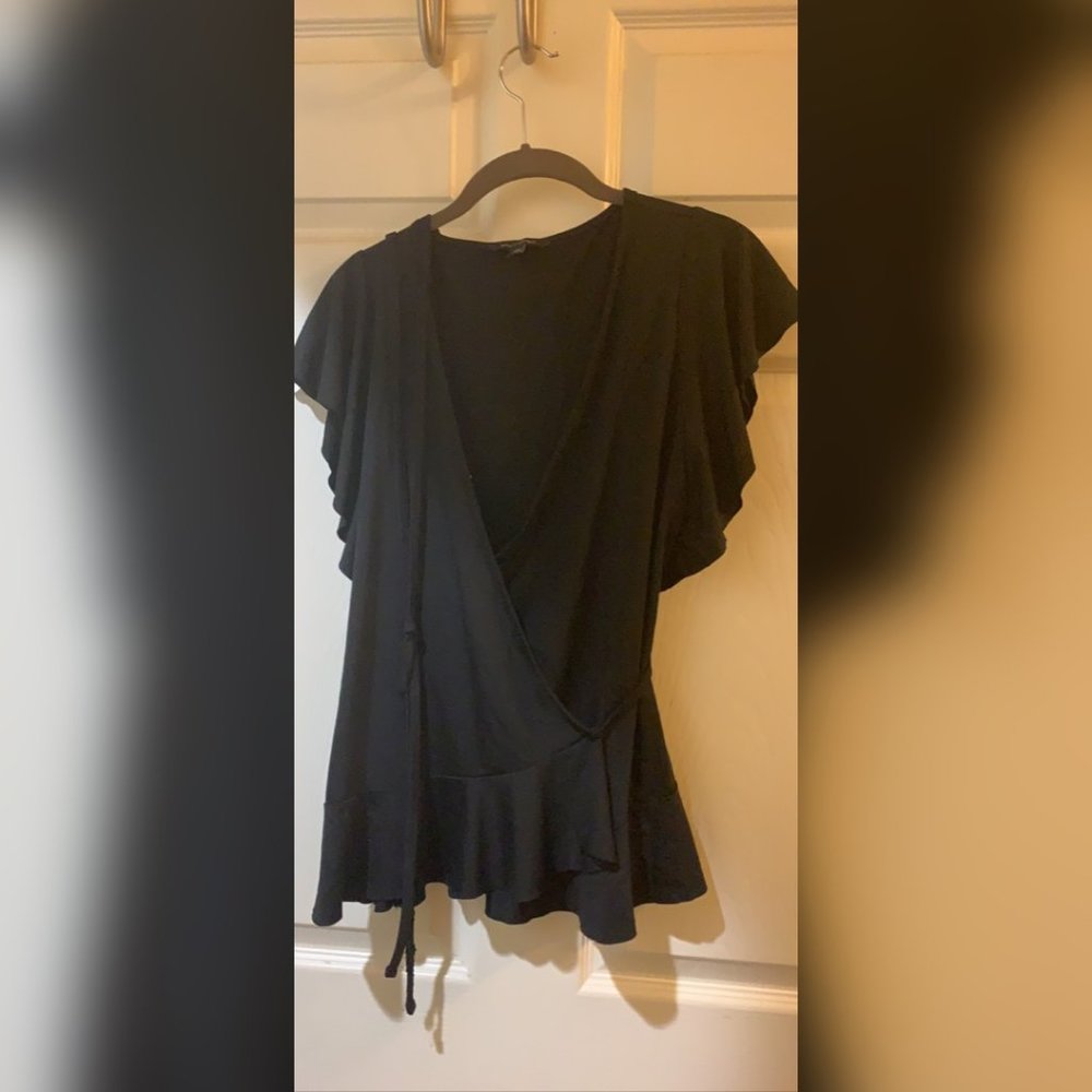 Size XS Black Banana Republic Wrap Top